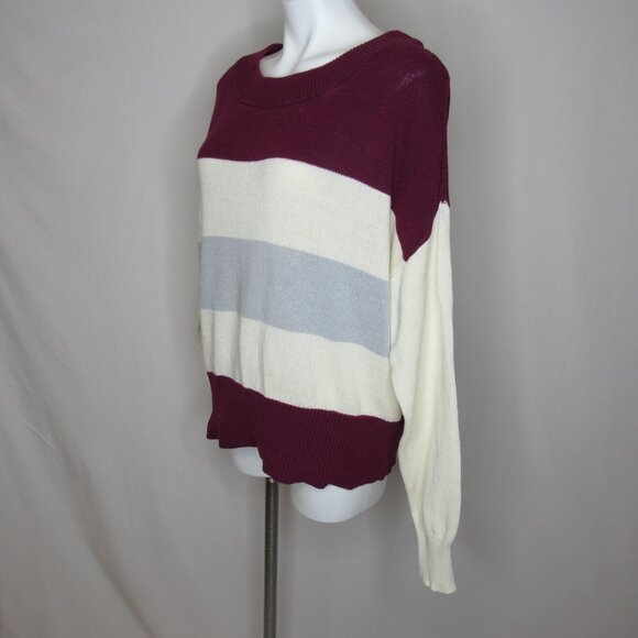 Lucky Brand Colorblock Stripe Cozy Sweater Women's L Large - Picture 2 of 8